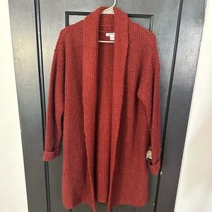 Burgundy cardigan